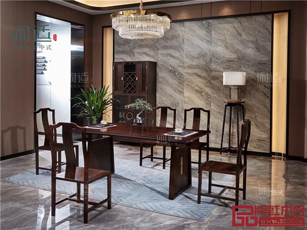 閑適紅木黑酸枝《閑云方餐桌》 閑適紅木黑酸枝《閑云方餐桌》