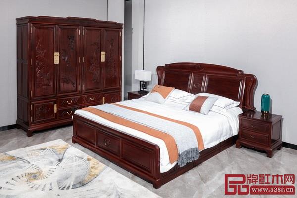 古森紅木·吉祥如意床