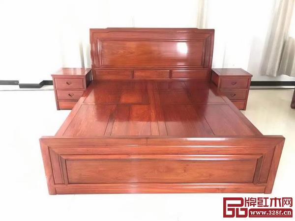 詩清閣紅木特惠精品——小葉紅檀1.8米大床三件套 詩清閣紅木特惠精品——小葉紅檀1.8米大床三件套