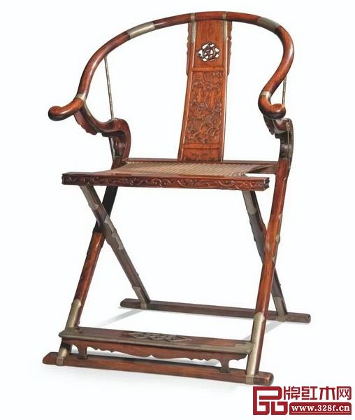 2021佳士得成交的明末清初黃花梨麒麟紋圈背交椅 2021佳士得成交的明末清初黃花梨麒麟紋圈背交椅