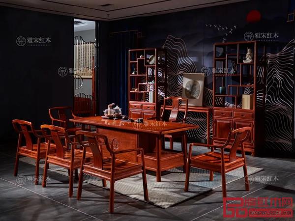 雅宋紅木:2.11米新明式茶臺 雅宋紅木:2.11米新明式茶臺