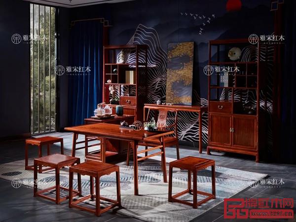 雅宋紅木:1.33米宋式茶臺 雅宋紅木:1.33米宋式茶臺