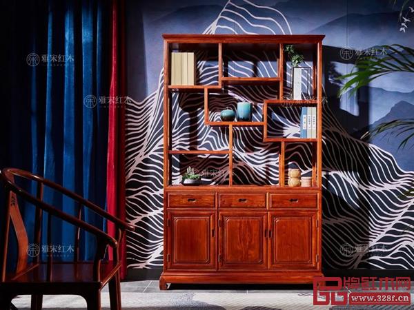 雅宋紅木:三門博古架 雅宋紅木:三門博古架