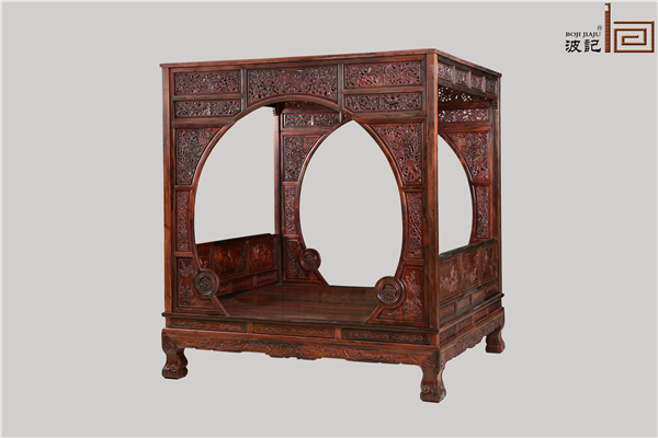 大紅酸枝架子床到底好在哪里？波記家具為您講述