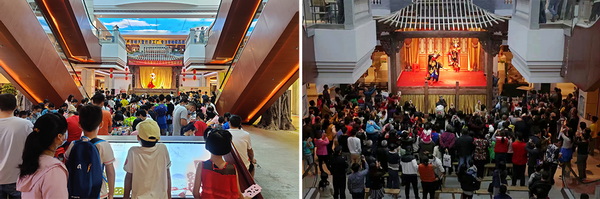 紅木文化雕刻共享文化館惠民活動(dòng)在紅豆杉古戲臺(tái)群眾文化活動(dòng)空間舉行，除每天的傳統(tǒng)節(jié)目表演，群眾文化活動(dòng)空間還不定期開展講座、展覽、比賽、匯演等各類惠民公益活動(dòng)