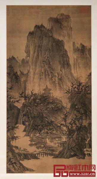 《晴巒蕭寺圖》