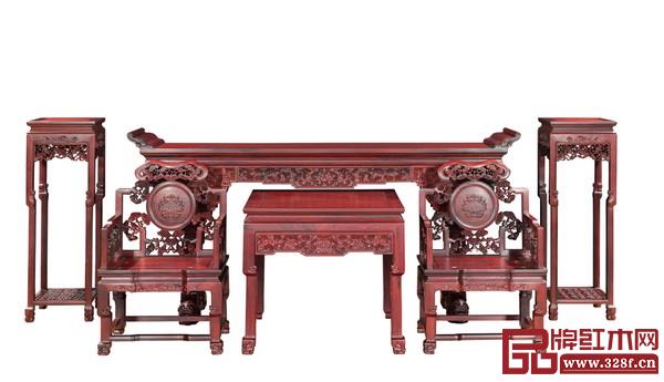 懷古紅木典藏精品《靈芝中堂》