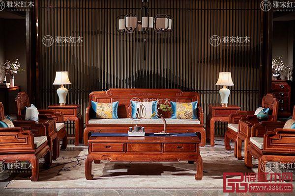 雅宋紅木《荷塘月色沙發(fā)》