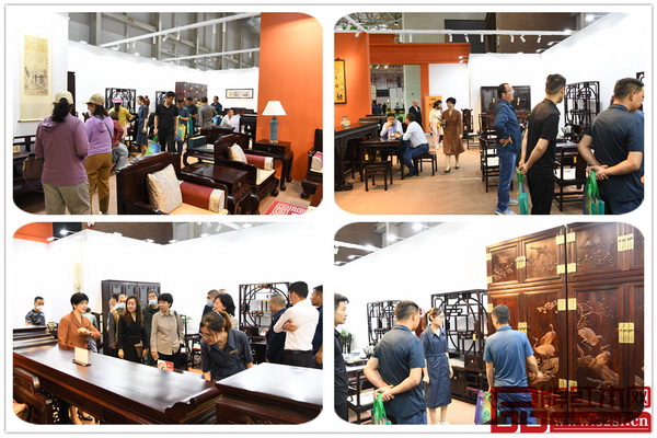 懷古紅木家具精品吸引了眾多觀展商駐足品鑒 懷古紅木家具精品吸引了眾多觀展商駐足品鑒