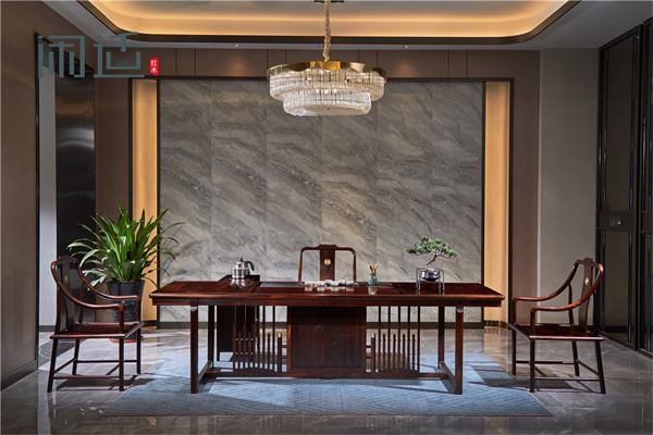 閑適紅木 | 黑酸枝+新中式，靜享夏日茶時(shí)光的“人間理想”