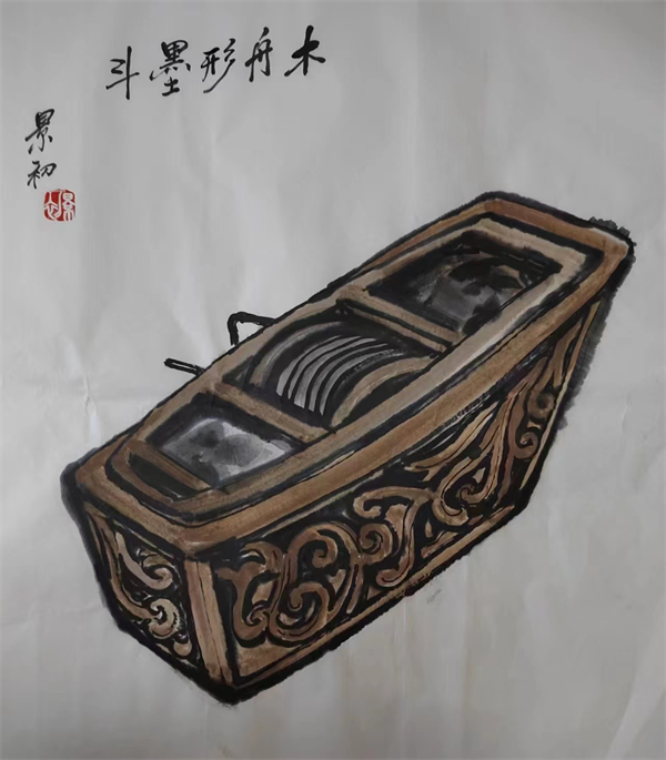 木舟形墨斗 木舟形墨斗