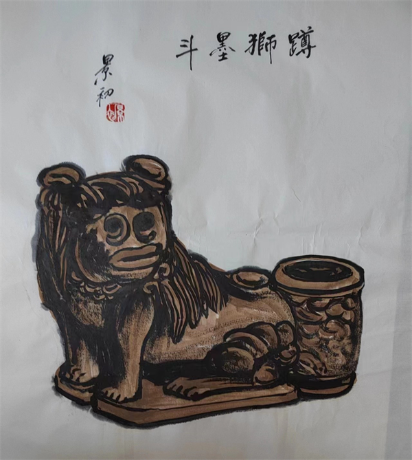 蹲獅墨斗 蹲獅墨斗