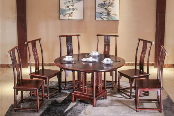 華行紅木好物 | 黑酸枝《簡(jiǎn)韻圓臺(tái)》，人間百味以“圓”為伴！