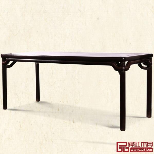 紫檀木裹腿羅鍋棖畫桌（圖片來源于上海博物館官網(wǎng)）