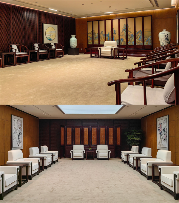 明堂家居為杭州亞運會的外賓接待室提供精品紅木家具 明堂家居為杭州亞運會的外賓接待室提供精品紅木家具