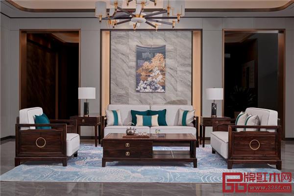 閑適闊葉黃檀妙鏡沙發(fā)