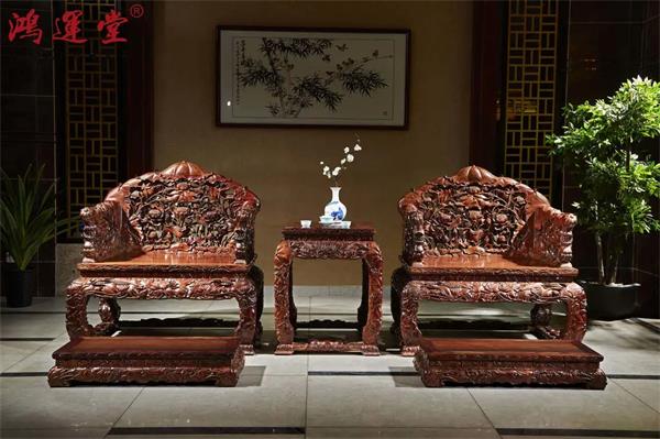 鴻運(yùn)堂講雕花 | 君子之花，紅木之上，好運(yùn)“蓮蓮”！