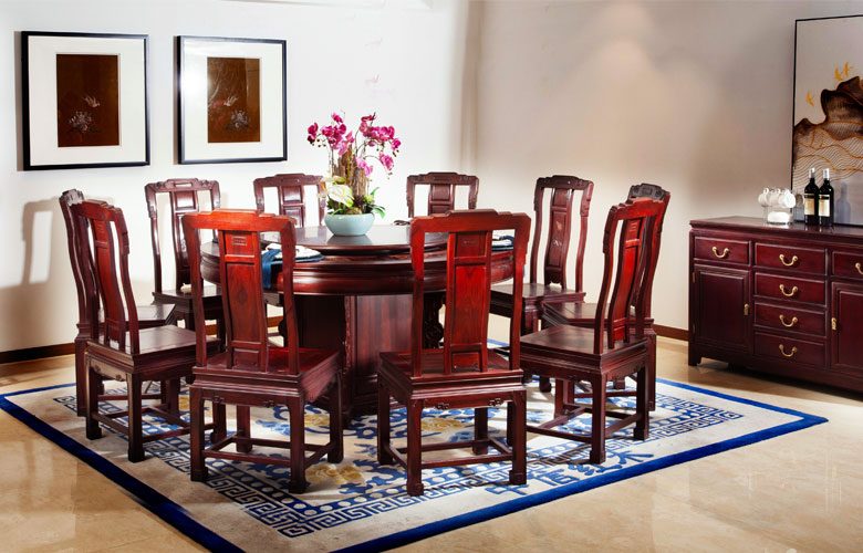 紅木好物100|李忠信紅木《前程輝煌圓臺(tái)》，人間百味的煙火氣