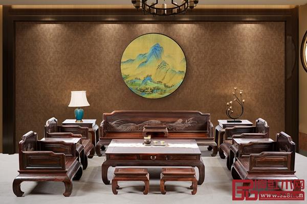 國(guó)方家居《大紅酸枝荷趣沙發(fā)》 國(guó)方家居《大紅酸枝荷趣沙發(fā)》