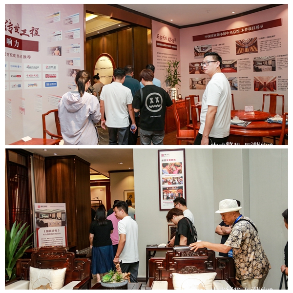 現(xiàn)場(chǎng)專家領(lǐng)導(dǎo)、經(jīng)銷商等一眾嘉賓參觀國方家居展廳