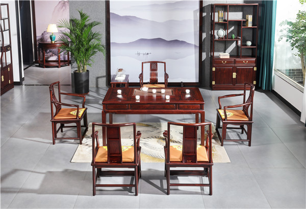 絨毛黃檀品牌：品味秋意，鼎順紅木家具營造中式茶韻空間