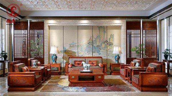 廣東紅木家具國壽紅木：大唐盛世沙發(fā)，穿越千年的華美盛宴