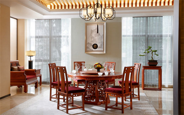 非遺紅木家具國壽紅木：中式餐廳，離不開的東方韻味