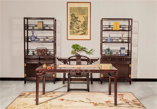 巧奪天工紅木傳世精品《高弓羅鍋棖畫案》