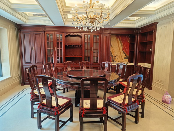 萬事紅客戶紅木整裝和微凹黃檀家具空間定制效果