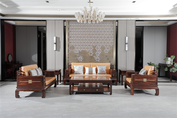 東陽紅木家具廠家鼎遠辰紅木：闊葉黃檀新中式沙發(fā)鑒賞