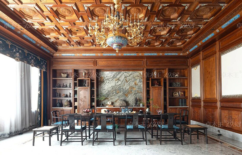 卓木王紅木整裝茶空間，讓茶香木韻滋養(yǎng)世代傳承