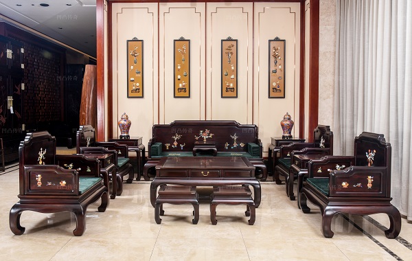 凹凸傳奇精品鑒賞｜喜事連連沙發(fā)，感受非遺百寶嵌的氣韻之美！