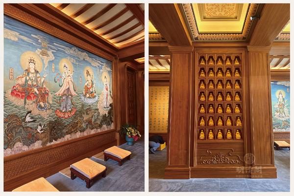 明清閣在“九江東林寺”的觀音殿項目中配以三十五個小觀音雕像，展現(xiàn)高超的手工雕刻與結(jié)構(gòu)整合能力